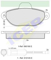 Icer Brakes 180953 - JGO.PASTILLAS FRENO