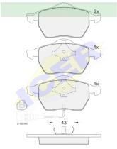 Icer Brakes 181396 - JGO.PASTILLAS DELANTERAS GRUPO VW