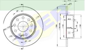 Icer Brakes 78BD56162 - JGO.DISCOS FRENO AUDI/VW