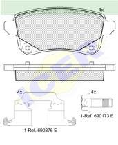 Icer Brakes 182222 - JGO.PASTILLAS FRENO TRAS.RENAULT ESPACE/NISSAN JUKE 2015-